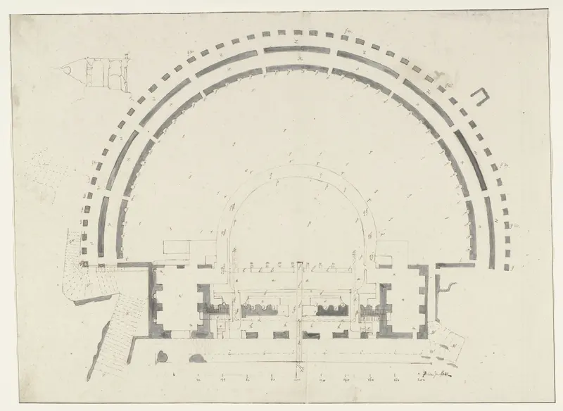 Plattegrond van het theater van Taormine Wall Art by anonymous - High-Resolution Digital Print