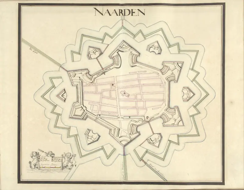 Plattegrond van Naarden, ca. 1701-1715 Wall Art by Samuel Du Ry de Champdoré - High-Resolution Digital Print