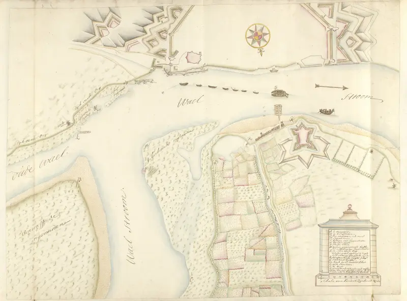 Plattegrond van Nijmegen en omgeving, ca. 1701-1715 Wall Art by Samuel Du Ry de Champdoré - High-Resolution Digital Print
