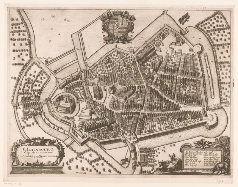 Plattegrond van Oldenburg Wall Art by Unknown - High-Resolution Digital Print
