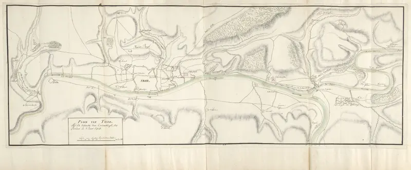 Plattegrond van Trier, 1705 Wall Art by Samuel Du Ry de Champdoré - High-Resolution Digital Print
