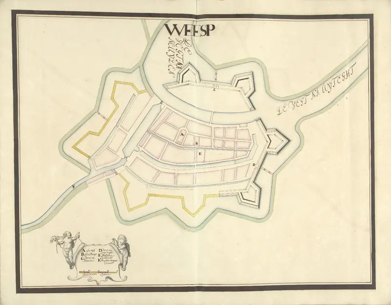 Plattegrond van Weesp, ca. 1701-1715 Wall Art by Samuel Du Ry de Champdoré - High-Resolution Digital Print