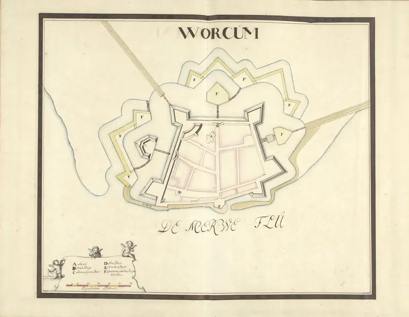 Plattegrond van Workum, ca. 1701-1715 Wall Art by Samuel Du Ry de Champdoré - High-Resolution Digital Print
