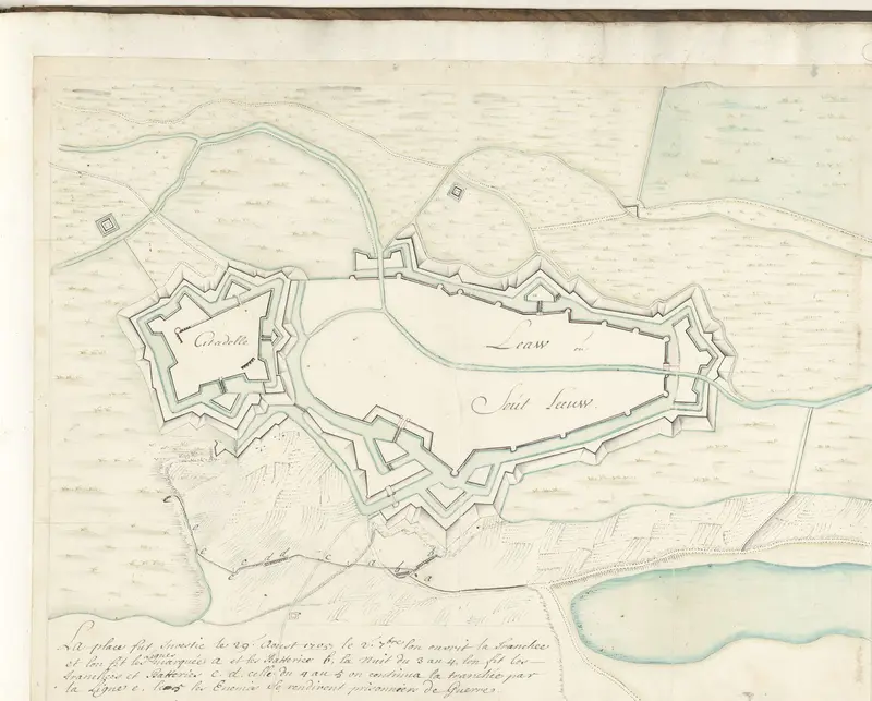 Plattegrond van Zoutleeuw, 1705 Wall Art by Samuel Du Ry de Champdoré - High-Resolution Digital Print