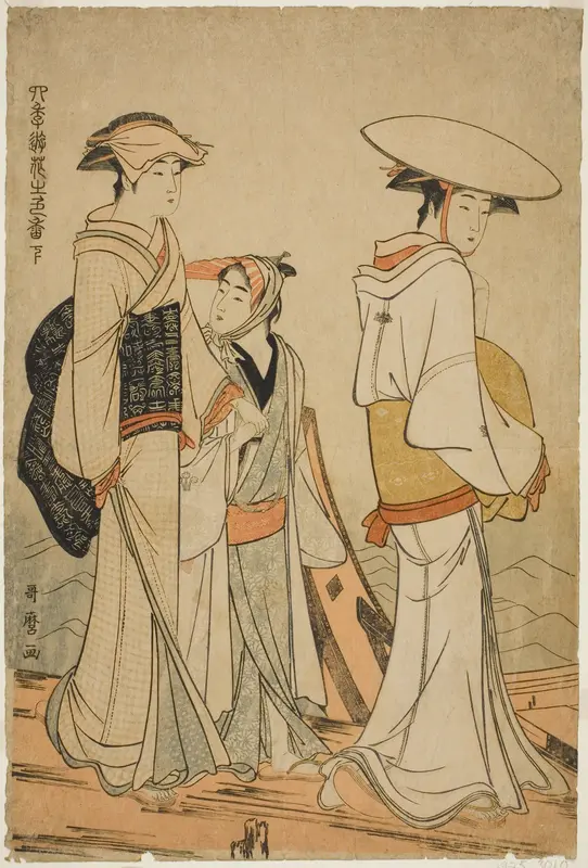 Pleasures of the Four Seasons: Colors and Scents of Flowers, left (Shiki no asobi hana no iroka, ge)