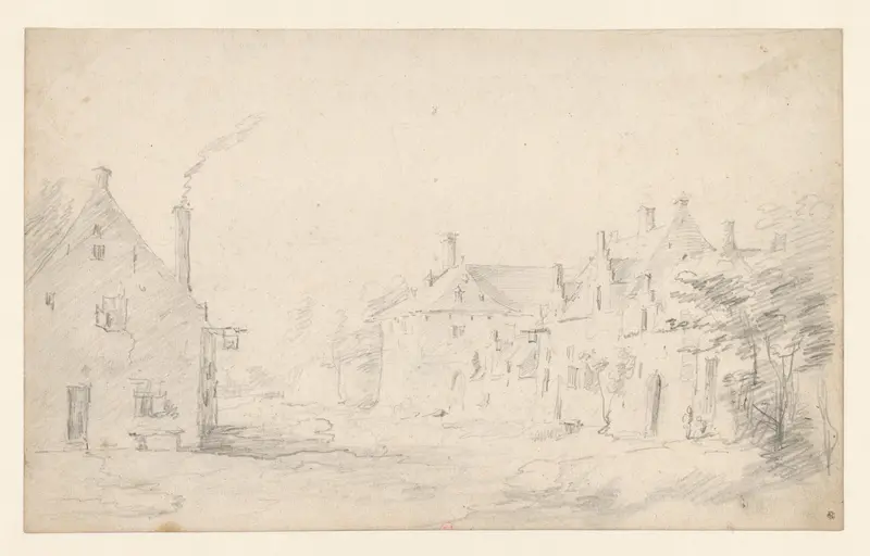 Plein met huizen Wall Art by David Teniers (II) - High-Resolution Digital Print