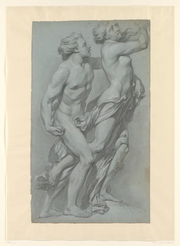 Pleisterstudie van Atalante en Hippomenes Wall Art by Cornelis Joseph d' Heur - High-Resolution Digital Print