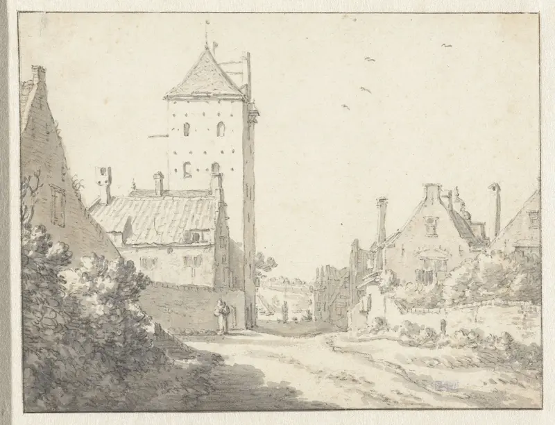 Plompetoren te Utrecht Wall Art by Herman Saftleven - High-Resolution Digital Print