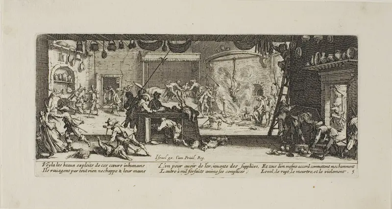 Plundering a Large Farmhouse, plate five from The Miseries of War