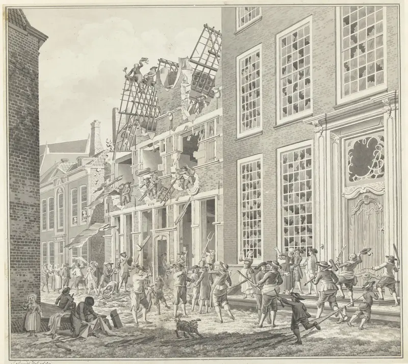 Plundering van het huis van Lucas van Steveninck, 1787 Wall Art by Unknown - High-Resolution Digital Print