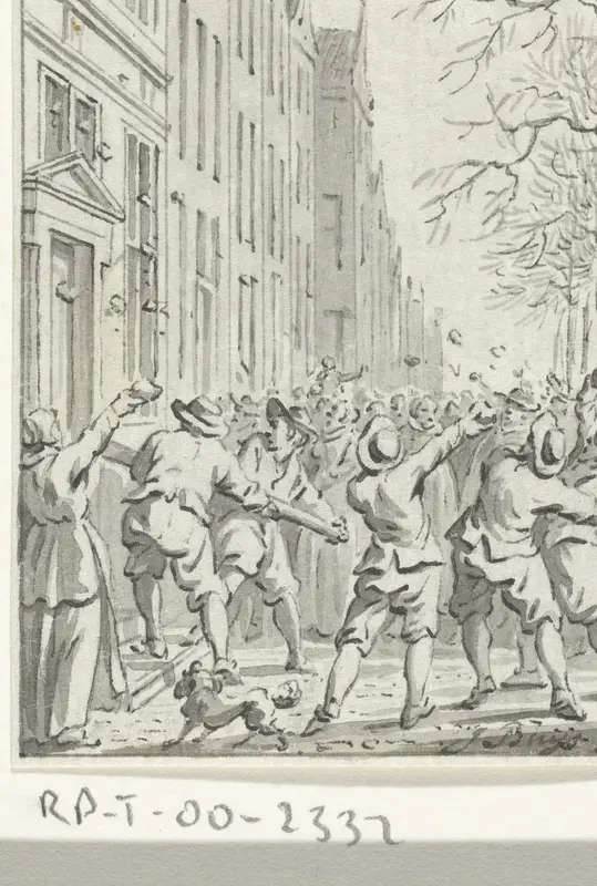 Plundering van het huis van Rem Egbertsz Bisschop (Episcopius) aan het Singel te Amsterdam, 1617 Wall Art by Unknown - High-Resolution Digital Print