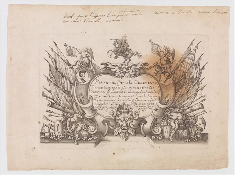 Plusievrs Pieces et Ornements Darquebuzerie (4th extended edition) Wall Art by Claude Simonin - High-Resolution Digital Print