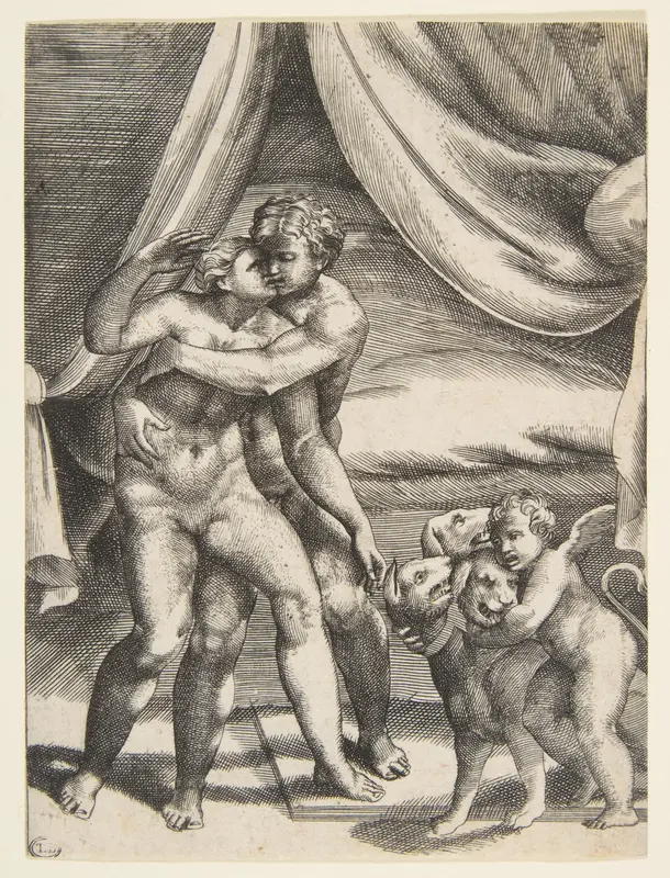 Pluto and Proserpine, from "The Loves of the Gods" Wall Art by Giulio Bonasone - High-Resolution Digital Print