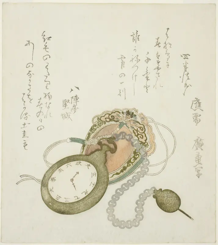 Pocket watch Wall Art by Utagawa Hiroshige - High-Resolution Digital Print