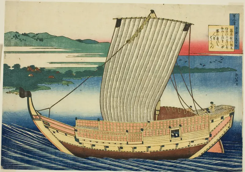 Poem by Fujiwara no Toshiyuki Ason, from the series "One Hundred Poems Explained by the Nurse (Hyakunin isshu uba ga etoki)"