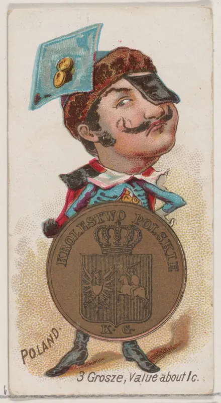 Poland, 3 Grosze, from the series Coins of All Nations (N72, variation 1) for Duke brand cigarettes Wall Art by W. Duke, Sons & Co. - High-Resolution Digital Print