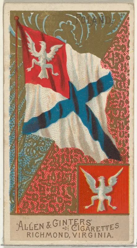 Poland, from Flags of All Nations, Series 2 (N10) for Allen & Ginter Cigarettes Brands Wall Art by Allen & Ginter - High-Resolution Digital Print