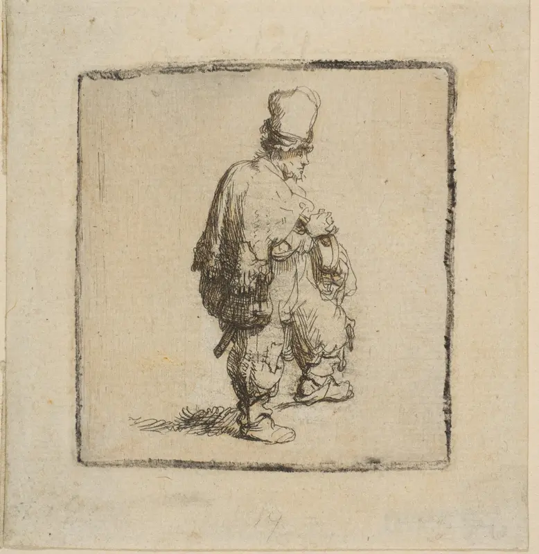 Polander Standing with Arms Folded Wall Art by Rembrandt (Rembrandt van Rijn) - High-Resolution Digital Print