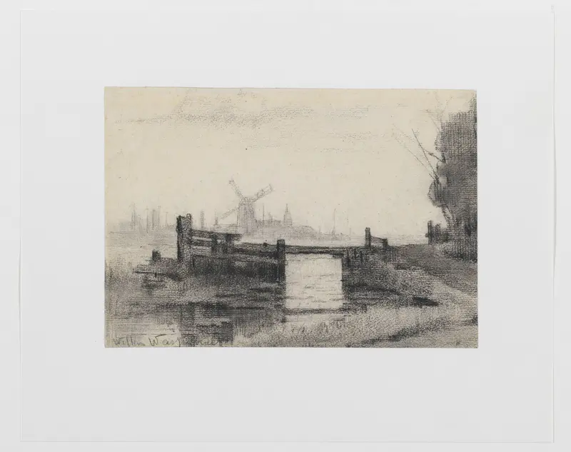Polderlandschap met brug Wall Art by Willem Weissenbruch - High-Resolution Digital Print