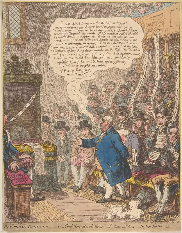 Political-Candour;– i.e.–Coalition-Resolutions of June 14th, 1805.–Pro bono Publico– Wall Art by James Gillray - High-Resolution Digital Print