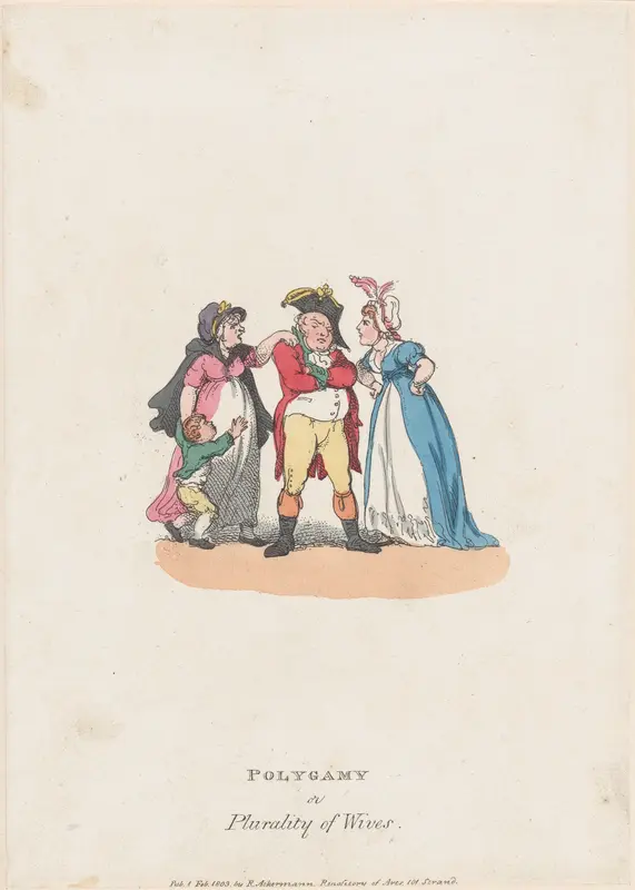 Polygamy, or Plurality of Wives Wall Art by Thomas Rowlandson - High-Resolution Digital Print