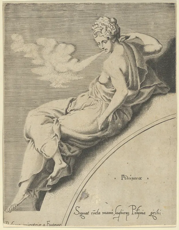 Polyhymnia, from "The Muses and the Three Great Goddesses" Wall Art by Anonymous, Italian, 16th century - High-Resolution Digital Print
