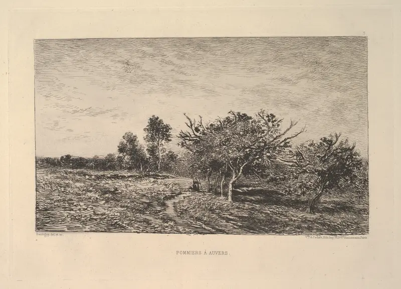 Pommiers à Auvers Wall Art by Charles-François Daubigny - High-Resolution Digital Print