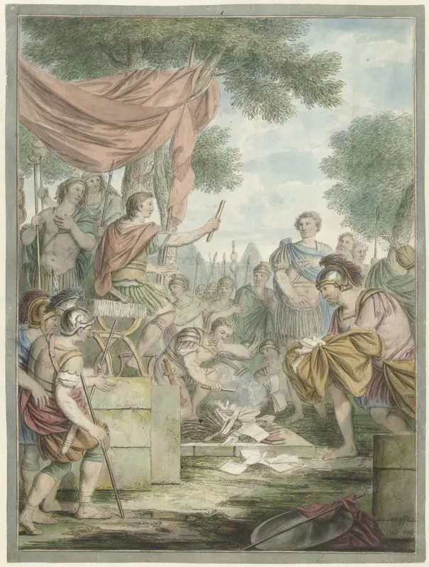 Pompeius laat de brieven van Sertorius verbranden Wall Art by Louis Fabritius Dubourg - High-Resolution Digital Print