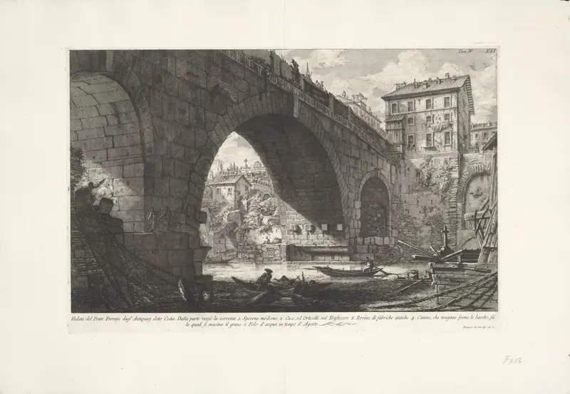 Pons Cestius te Rome Wall Art by Unknown - High-Resolution Digital Print