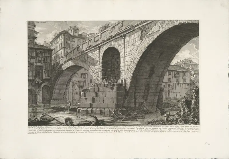Pons Fabricius te Rome Wall Art by Unknown - High-Resolution Digital Print