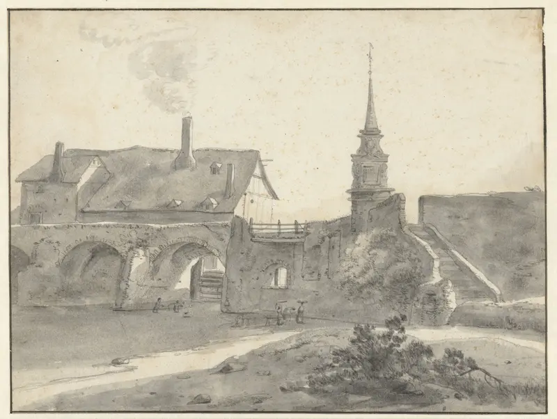 Pont des Treilles te Angers Wall Art by Unknown - High-Resolution Digital Print