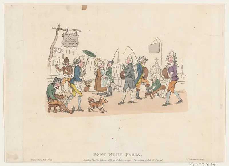 Pont Neuf, Paris Wall Art by Thomas Rowlandson - High-Resolution Digital Print