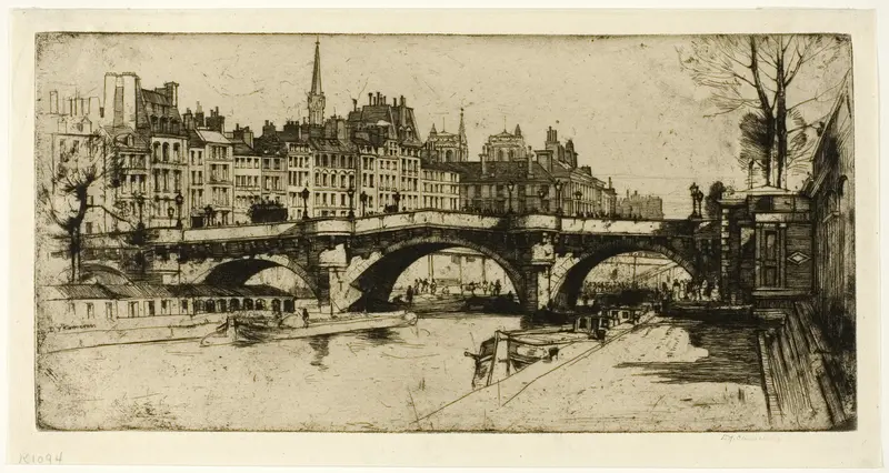 Pont Neuf, plate one from the Paris Set Wall Art by David Young Cameron - High-Resolution Digital Print