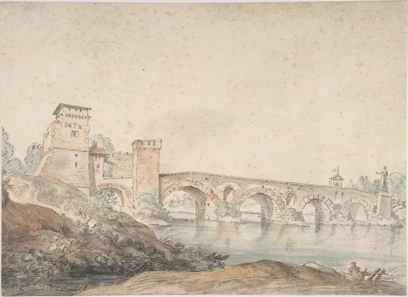 Ponte Molle, Rome Wall Art by Joseph Vernet - High-Resolution Digital Print