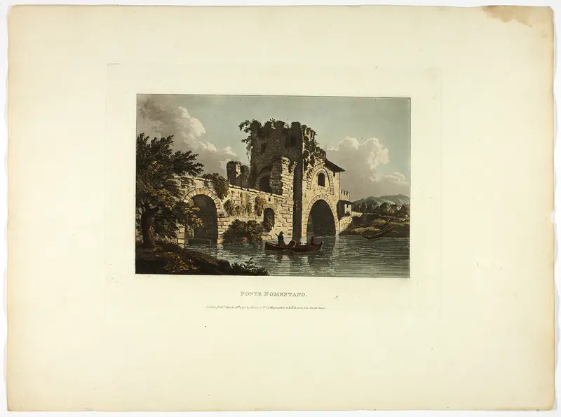 Ponte Nomentano, plate twenty-seven from Ruins of Rome Wall Art by M. Dubourg - High-Resolution Digital Print