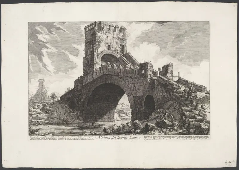 Ponte Salario te Rome Wall Art by Unknown - High-Resolution Digital Print