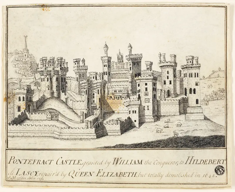 Pontefract Castle Wall Art by J. Marsden - High-Resolution Digital Print