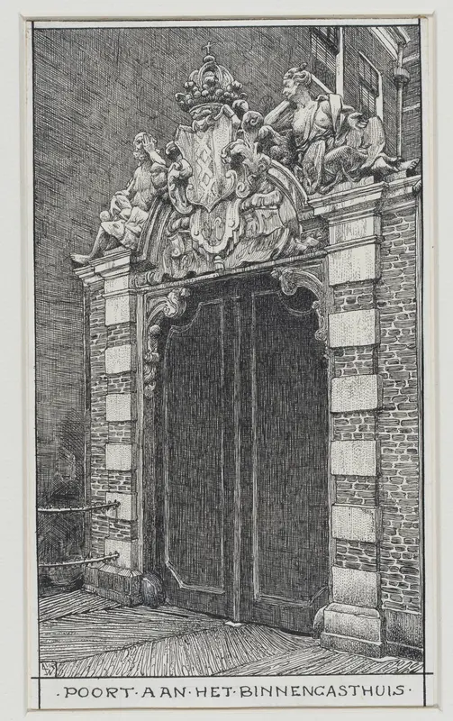 Poort aan het Binnengasthuis te Amsterdam Wall Art by Willem Wenckebach - High-Resolution Digital Print