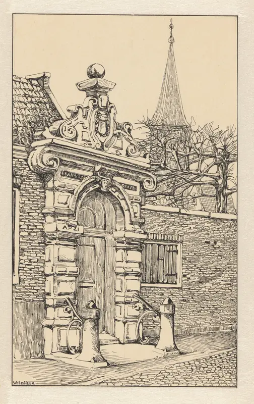 Poort van het Frans Loenenhofje in Haarlem Wall Art by Unknown - High-Resolution Digital Print