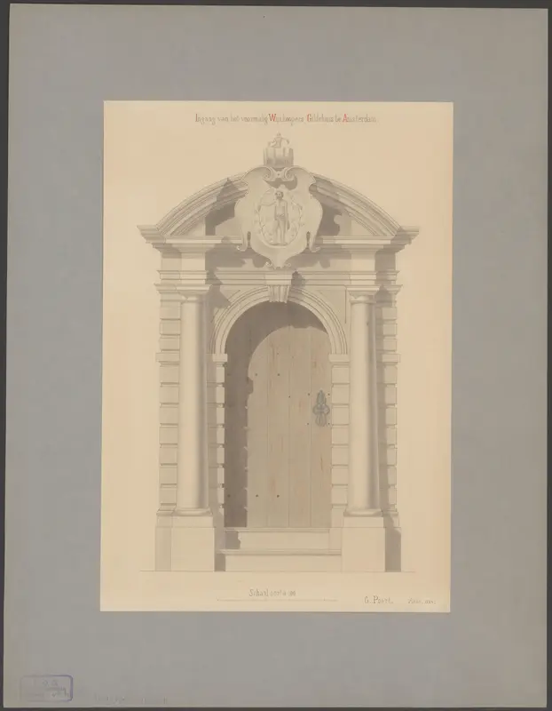 Poort van het Wijnkopersgildehuis te Amsterdam Wall Art by Unknown - High-Resolution Digital Print