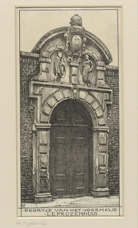Poortje van het Leprozenhuis in de Lazarussteeg te Amsterdam Wall Art by Willem Wenckebach - High-Resolution Digital Print