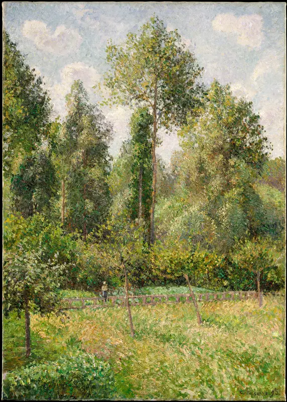 Poplars, Eragny Wall Art by Camille Pissarro - High-Resolution Digital Print
