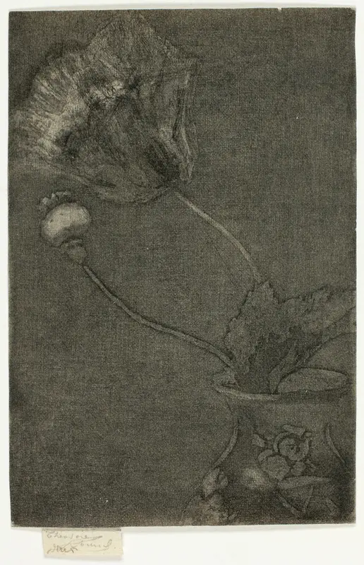 Poppy in a Vase Wall Art by Theodore Roussel - High-Resolution Digital Print