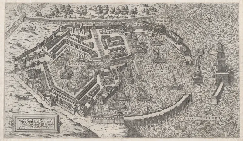 Port of Rome, from "Speculum Romanae Magnificentiae" Wall Art by Giovanni Ambrogio Brambilla - High-Resolution Digital Print