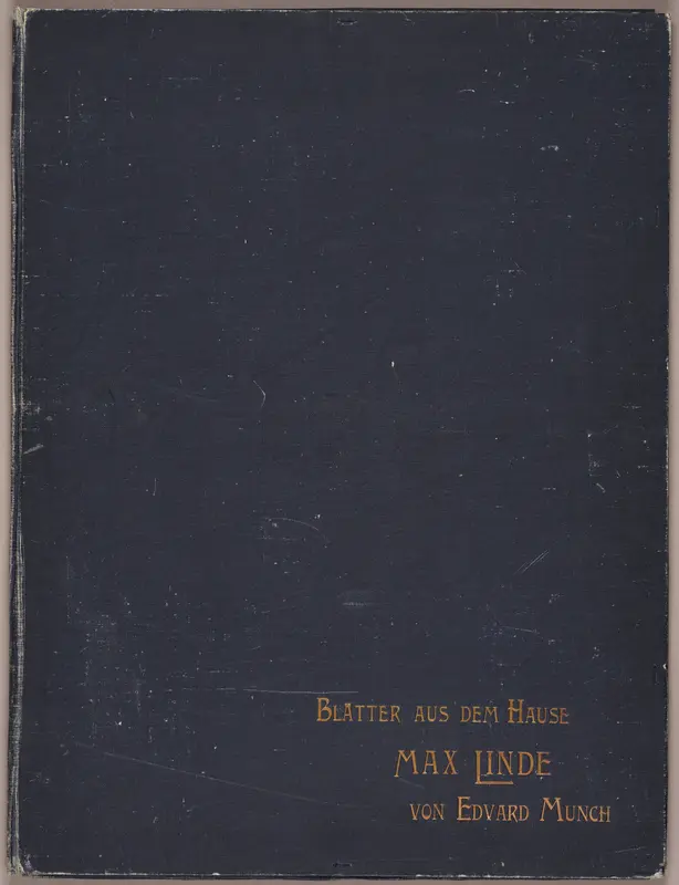 Portfolio cover and colophon page, from Max Linde's House