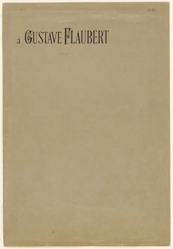 Portfolio Cover for A Gustave Flaubert (Tentation de Saint-Antoine)
