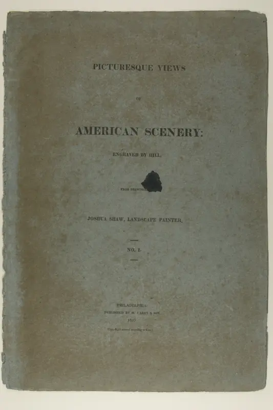 Portfolio Cover for Picturesque Views of American Scenery, No. I Wall Art by John Hill - High-Resolution Digital Print