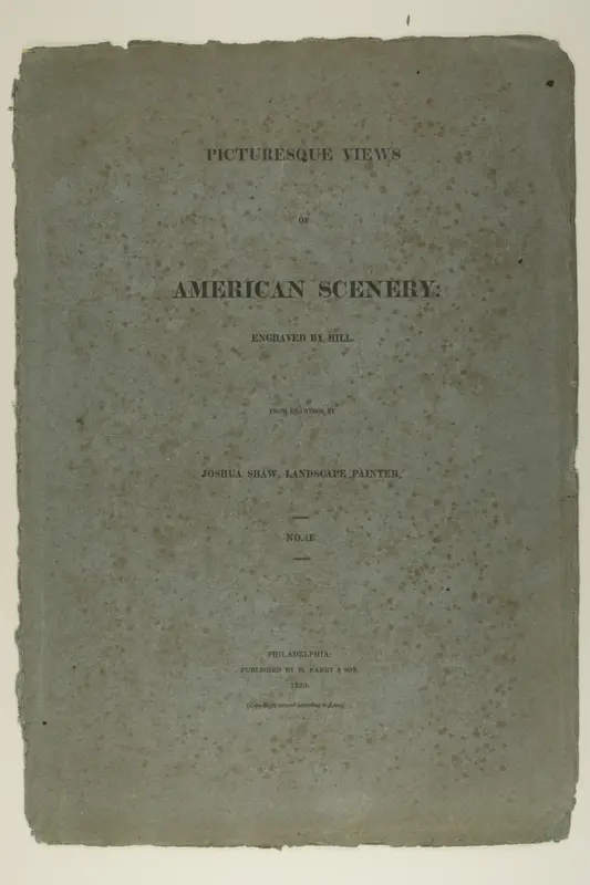 Portfolio Cover for Picturesque Views of American Scenery, No. II Wall Art by John Hill - High-Resolution Digital Print