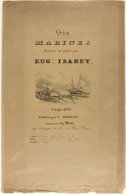 Portfolio Cover, for Six Marines Wall Art by Eugène Isabey - High-Resolution Digital Print