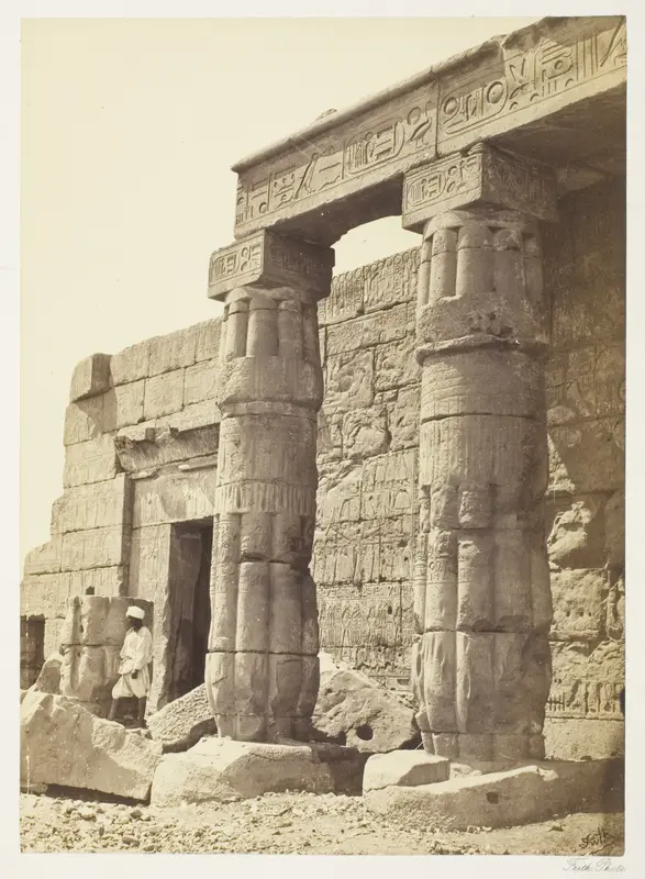 Portico of the Temple of Goorneh Wall Art by Francis Frith - High-Resolution Digital Print
